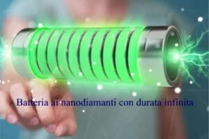 Batteria ai nanodiamanti con durata infinita sicura e indistruttibile