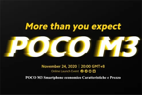 POCO M3 Smartphone economico Caratteristiche e Prezzo