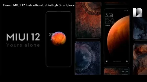 Xiaomi MIUI 12 Lista ufficiale di tutti gli Smartphone
