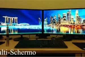 Come collegare il PC Desktop in tre Monitor