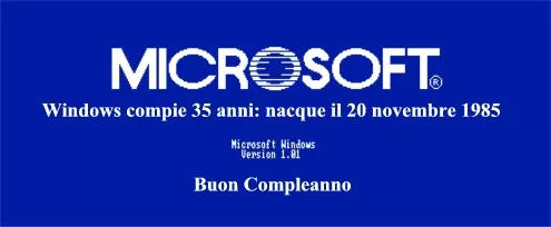 Windows compie 35 anni: nacque il 20 novembre 1985