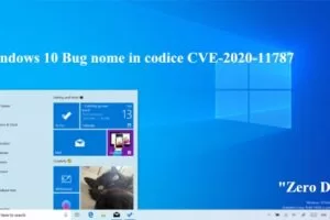 Windows 10 Bug nome in codice CVE-2020-11787