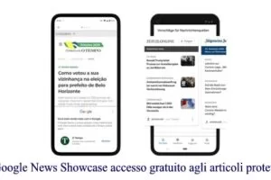 Google News Showcase accesso gratuito agli articoli protetti