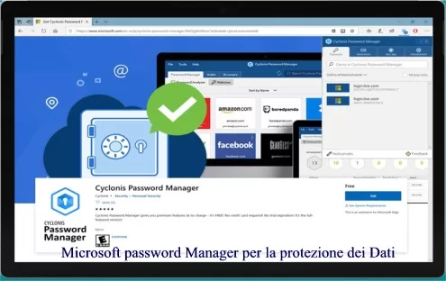 Microsoft password Manager per la protezione dei Dati