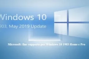 Microsoft: fine supporto per Windows 10 1903
