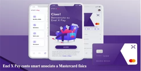 Enel X Pay conto smart associato a Mastercard fisica