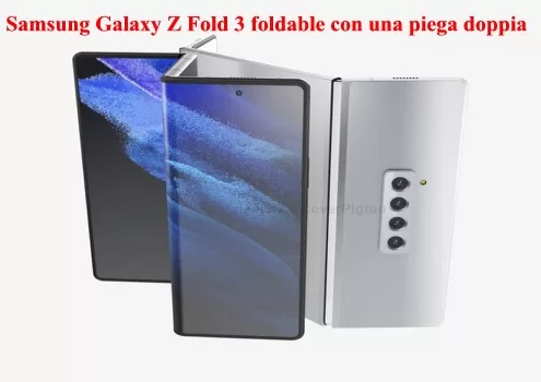 Samsung Galaxy Z Fold 3 foldable con una piega doppia