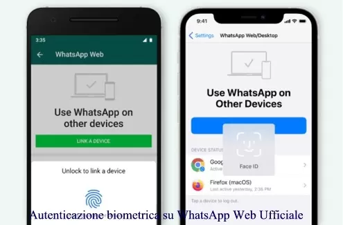Autenticazione biometrica su WhatsApp Web Ufficiale