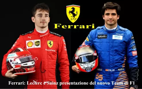 Ferrari: Leclerc e Sainz presentazione del nuovo Team di F1