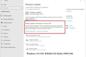 Windows 10 21H1 KB4601382 Build 19043.844