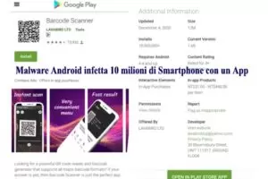 Malware Android infetta 10 milioni di Smartphone con un App