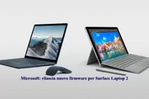 Microsoft: rilascia nuovo firmware per Surface Laptop 2