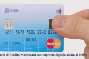 Carta di Credito Mastercard con impronta digitale sicura al 100%