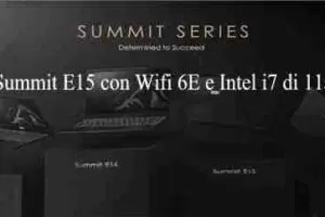 Notebook MSI Summit E15 con Wifi 6E e Intel i7 di 11a Gen