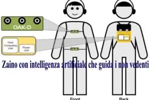 Zaino con intelligenza artificiale che guida i non vedenti