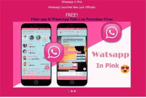 Finta app di WhatsApp Pink e un Pericoloso Virus Attenzione!!!!