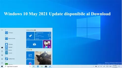 Windows 10 May 2021 Update disponibile al Download