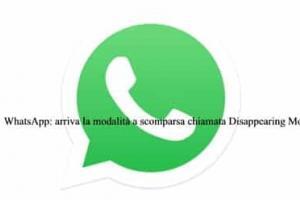 WhatsApp: arriva la modalità a scomparsa chiamata anche Disappearing Mode