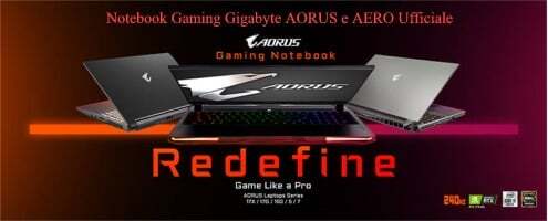 Notebook Gaming Gigabyte AORUS e AERO Ufficiale