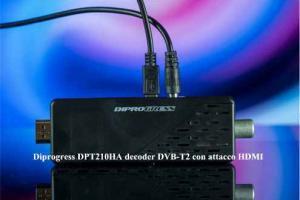 Diprogress DPT210HA decoder DVB-T2 con attacco HDMI