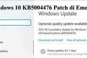 Windows 10 KB5004476 Microsoft rilascia Patch di Emergenza