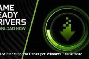 NVIDIA: Fine supporto Driver per Windows 7 da Ottobre