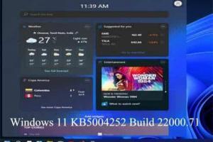 Windows 11 KB5004252 Build 22000.71 disponibile al Download