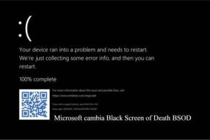 Microsoft cambia Black Screen of Death BSOD