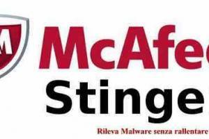 McAfee Stinger: Rileva Malware senza rallentare il PC