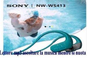 Sony NW-WS413 ascoltare la musica mentre si nuota