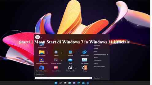 Start11 Menu Start di Windows 10 in Windows 11