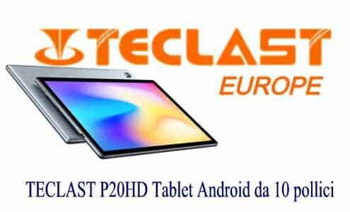 TECLAST P20HD Tablet Android da 10 pollici Full HD