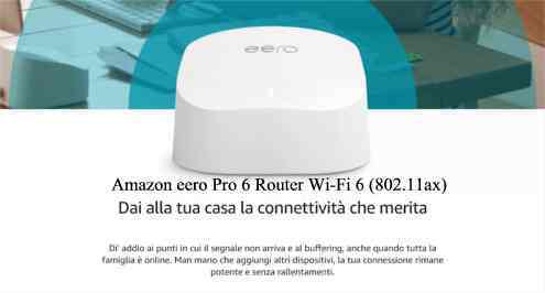 Amazon eero Pro 6 Router Wi-Fi 6 (802.11ax)
