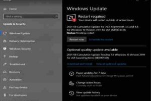 Windows 10 KB5005101 versione 21H1 v20H2 e 2004