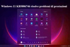 Windows 11 KB5006746 risolve problemi di prestazioni