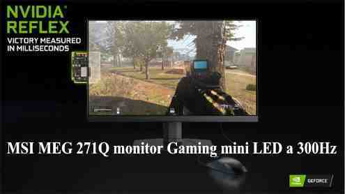 MSI MEG 271Q monitor Gaming mini LED a 300Hz