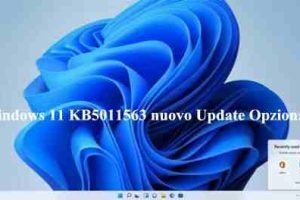 Windows 11 KB5011563 nuovo Update Opzionale