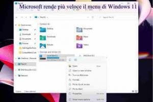 Microsoft rende più veloce il menu di Windows 11