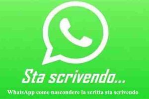 WhatsApp come nascondere la scritta sta scrivendo