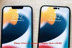 iPhone 14 Pro con always-on e Display Oled a 120 HZ