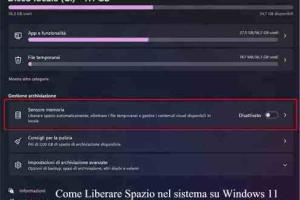 Come Liberare Spazio nel sistema su Windows 11