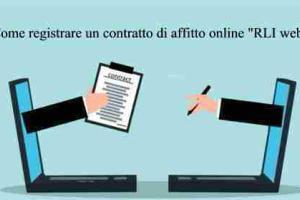 Come registrare un contratto di affitto online "RLI web"