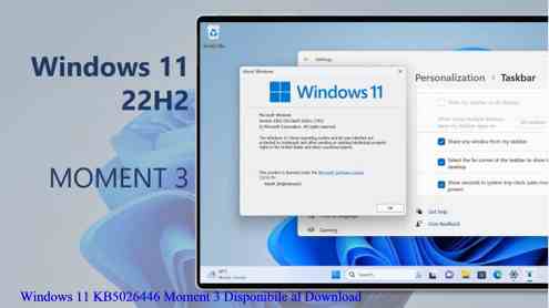 Windows 11 KB5026446 Moment 3 Disponibile al Download