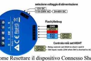 Come Resettare il dispositivo Connesso Shelly1