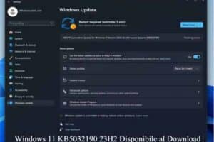 Windows 11 KB5032190 23H2 Disponibile al Download