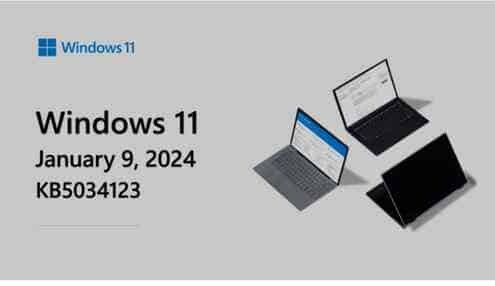 Pronti a scaricare KB5034123 per Windows 11 Gennaio 2024