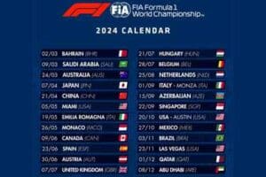 Formula 1 2024 calendario Ufficiale dei Gran Premi