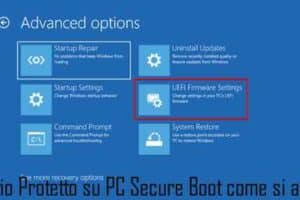 Avvio Protetto su PC Secure Boot come si attiva